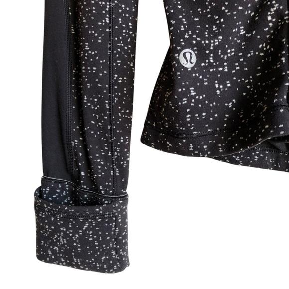 Lululemon Run Briskly 1/2 Zip Top 4 Magnetized Jacquard Black Speckled - Picture 15 of 16